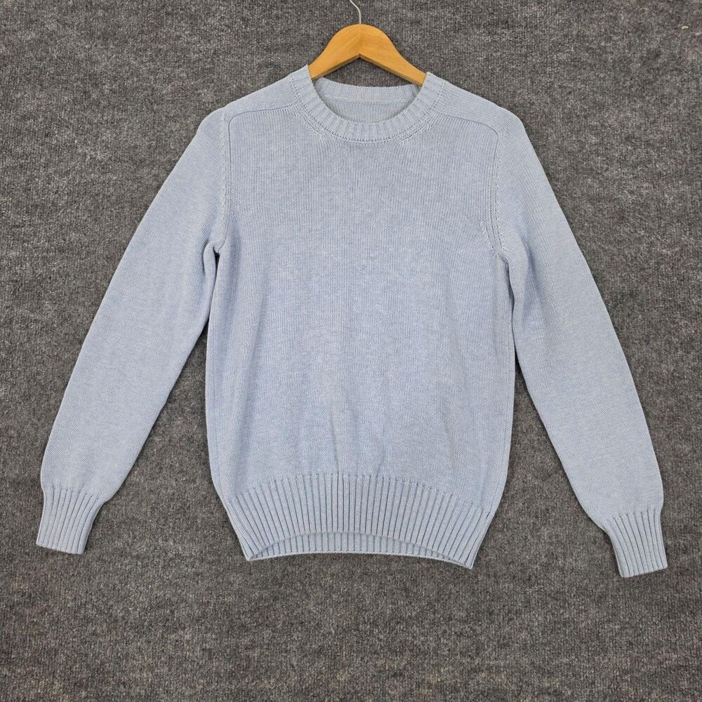 Anderson & Sheppard Sweater Mens XS Cotton Crewneck Blue Quiet Luxury Preppy